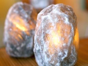 Lámparas de sal gris del Himalaya